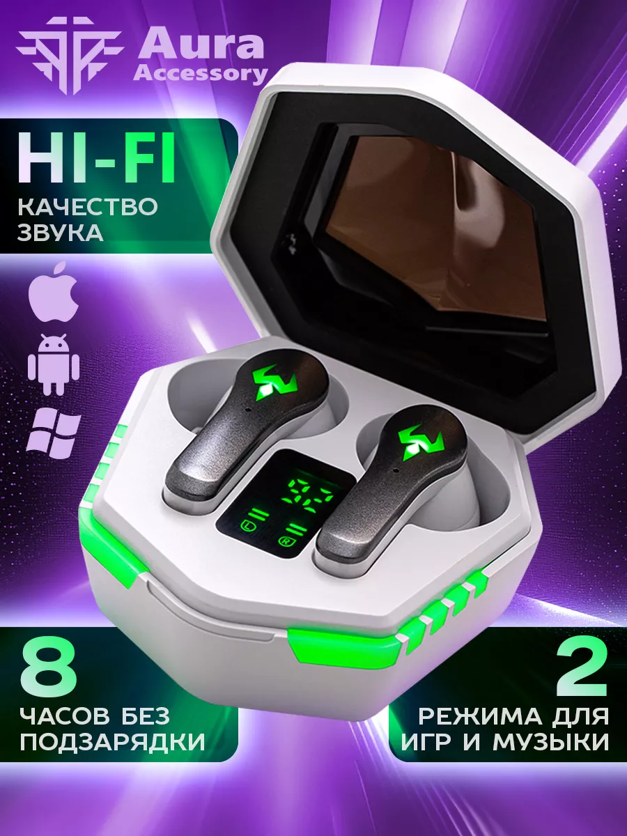 Игровые беспроводные наушники + напальчники для PUBG Aura Accessory  159989990 купить за 836 ₽ в интернет-магазине Wildberries