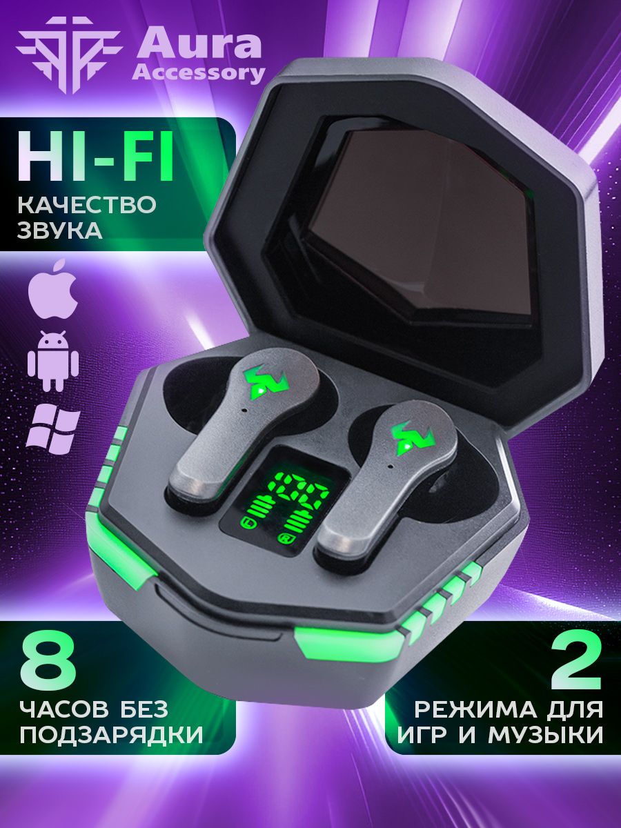 Игровые беспроводные наушники + напальчники для PUBG Aura Accessory  159990414 купить за 767 ₽ в интернет-магазине Wildberries