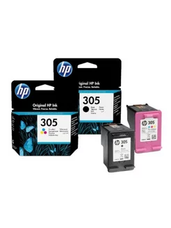 Картридж HP 305(black)+HP 305(color) HP 160091677 купить за 2 639 ₽ в интернет-магазине Wildberries