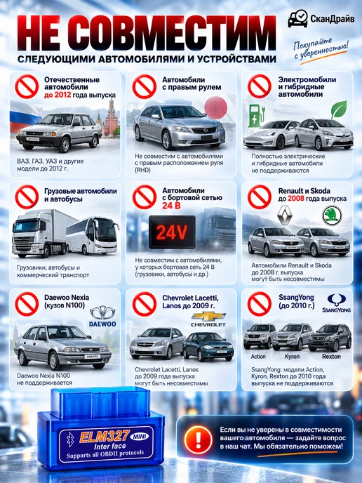 СканДрайв Автосканер для диагностики автомобиля ELM327 v1.5 OBD2, вариант, фото 4