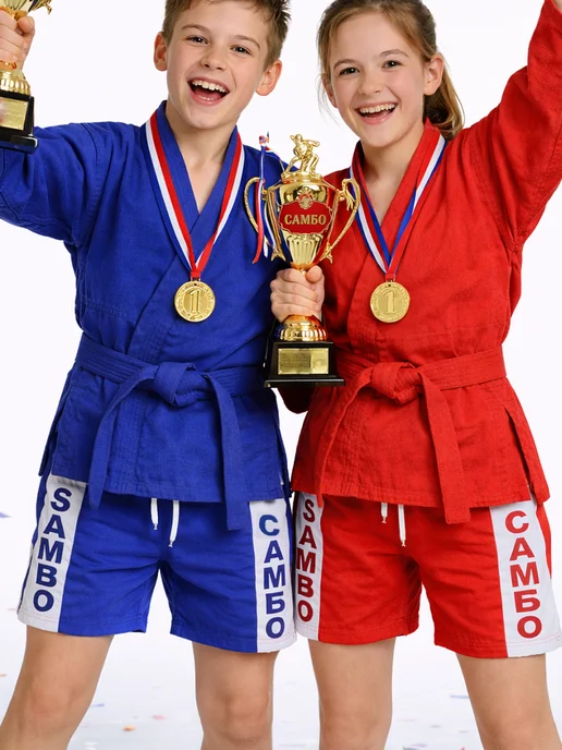 SAMBO Шорты спортивные для самбо, синий, фото 6