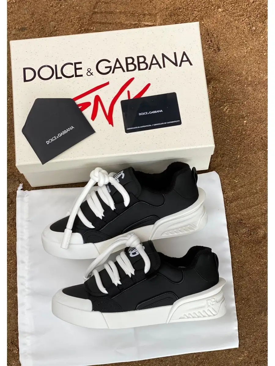 Кроссовки кожаные Dolce-Gabbana 160163517 купить за 4424 ₽ в